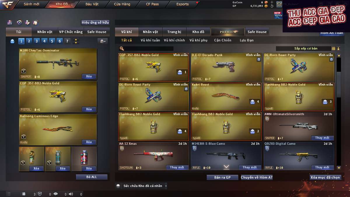 shop acc cf uy tin gia re